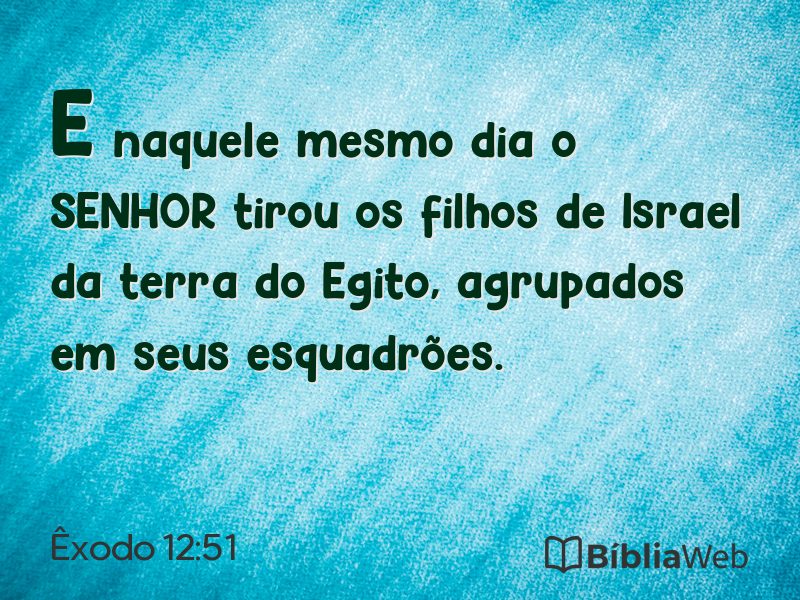Êxodo 12:51 em imagem para compartilhar
