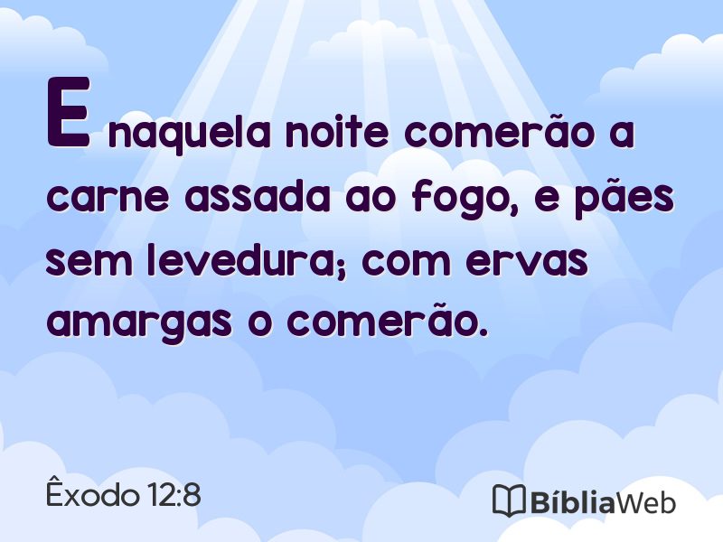 Êxodo 12:8 em imagem para compartilhar