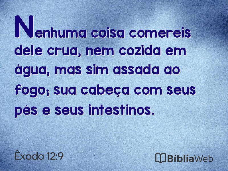 Êxodo 12:9 em imagem para compartilhar