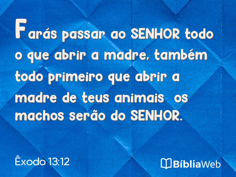 Êxodo 13:12 em imagem para compartilhar