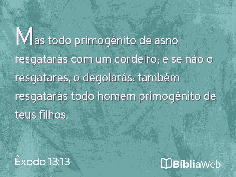 Êxodo 13:13 em imagem para compartilhar