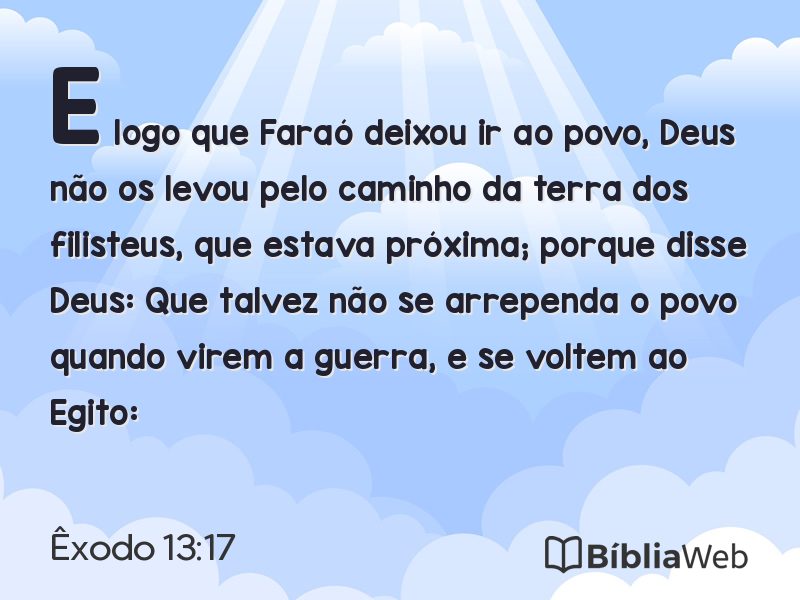 Êxodo 13:17 em imagem para compartilhar