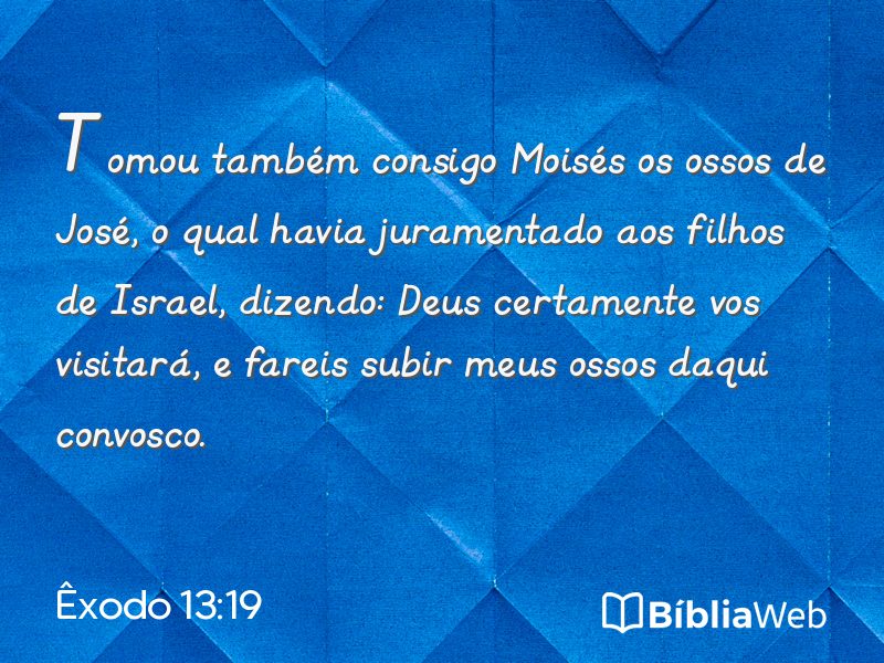 Êxodo 13:19 em imagem para compartilhar