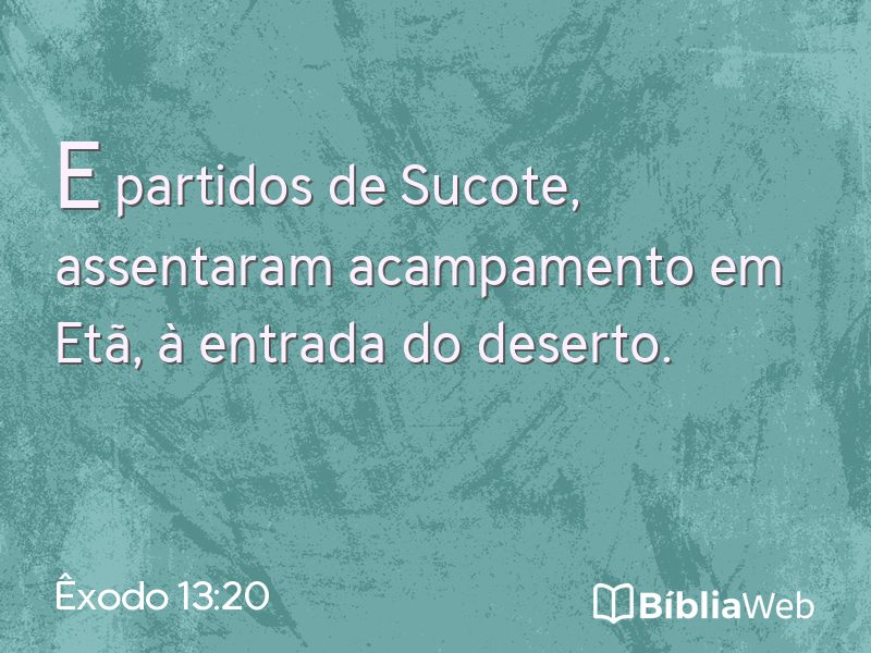 Êxodo 13:20 em imagem para compartilhar