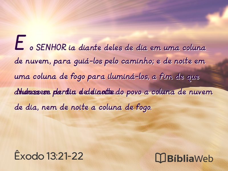 Êxodo 13:21-22 em imagem para compartilhar
