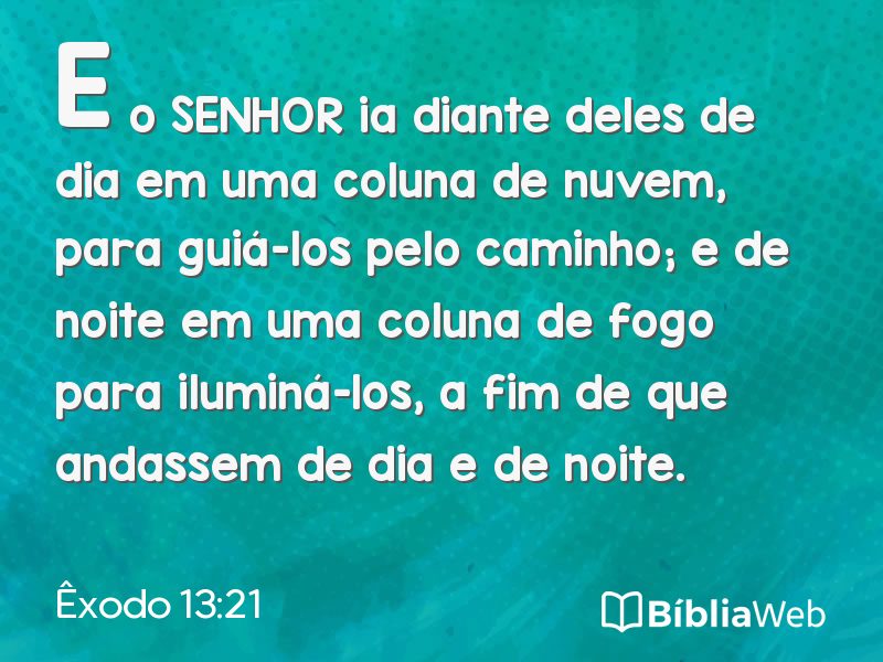 Êxodo 13:21 em imagem para compartilhar