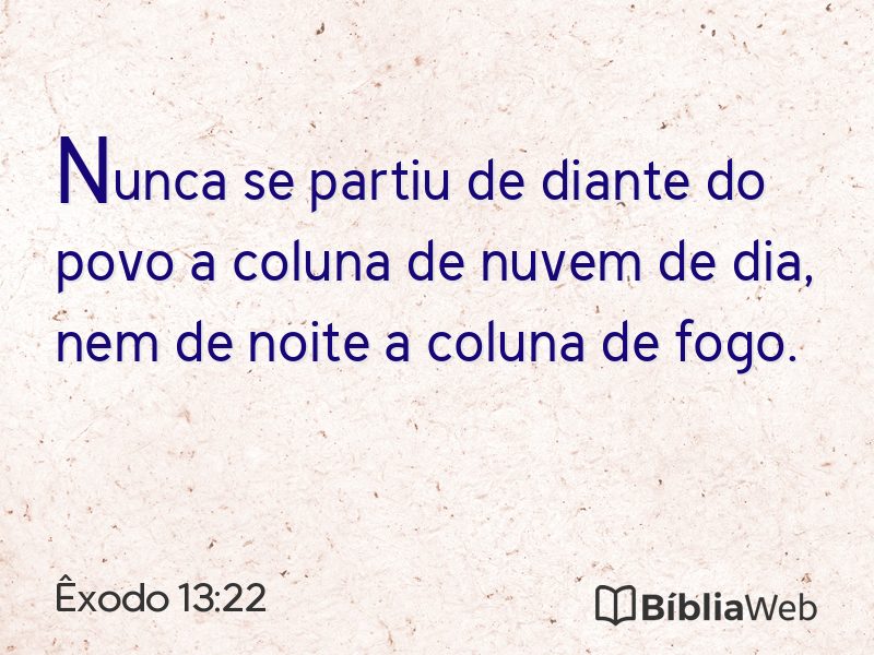 Êxodo 13:22 em imagem para compartilhar