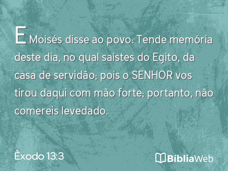Êxodo 13:3 em imagem para compartilhar