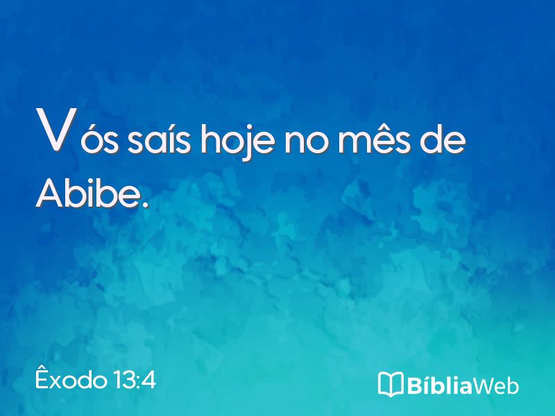 Êxodo 13:4 em imagem para compartilhar