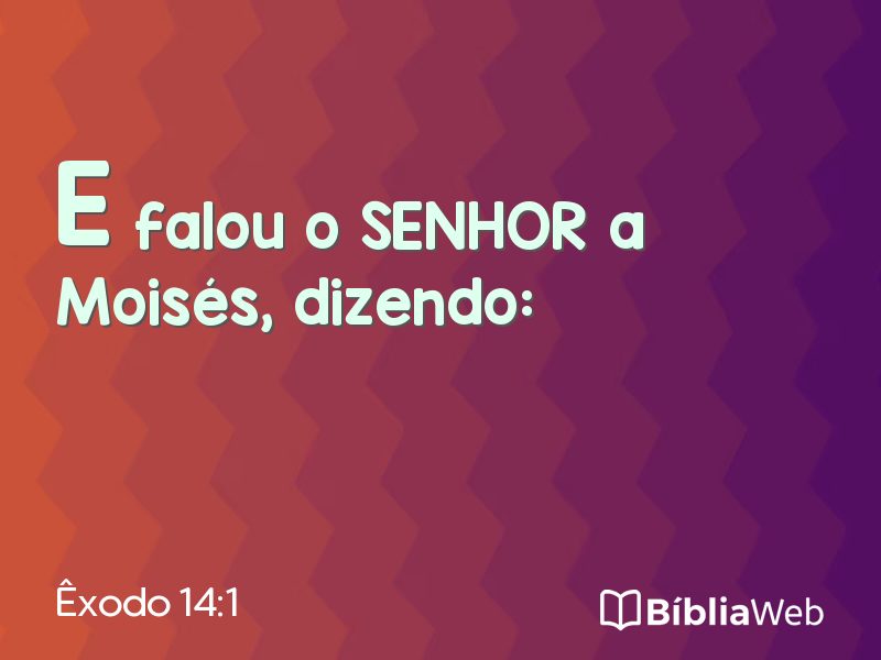 Êxodo 14:1 em imagem para compartilhar