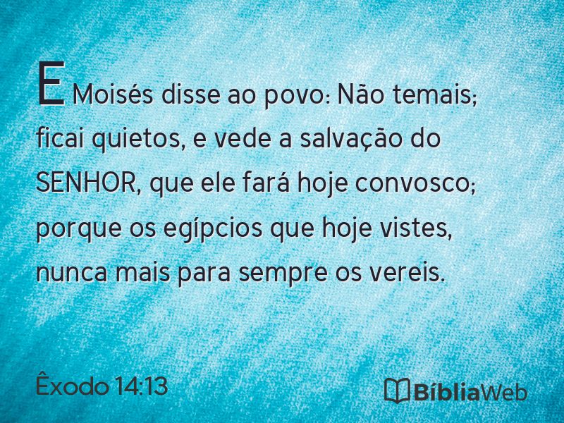 Êxodo 14:13 em imagem para compartilhar