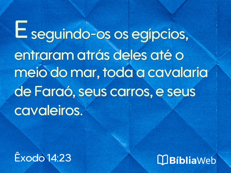 Êxodo 14:23 em imagem para compartilhar