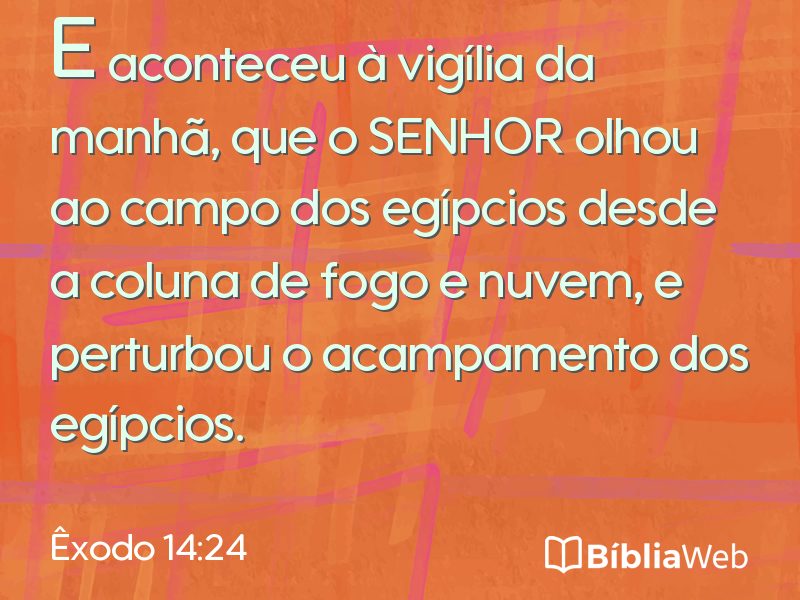 Êxodo 14:24 em imagem para compartilhar