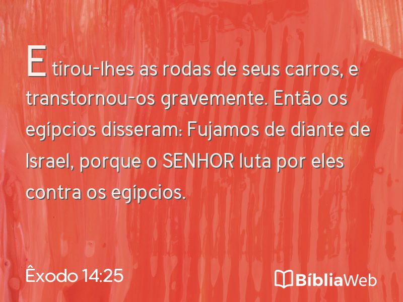 Êxodo 14:25 em imagem para compartilhar