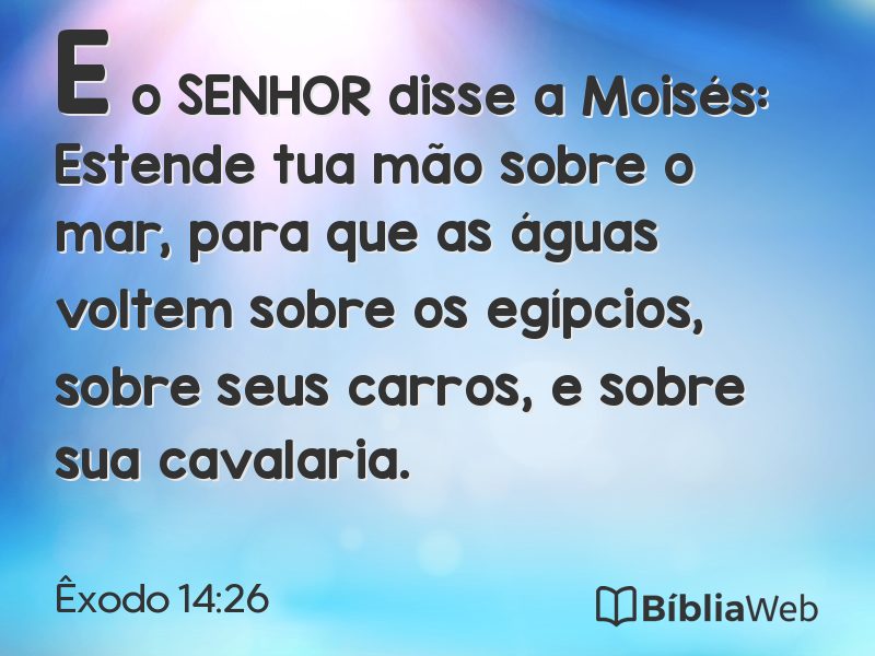 Êxodo 14:26 em imagem para compartilhar
