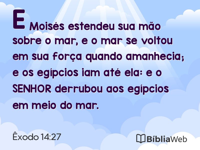 Êxodo 14:27 em imagem para compartilhar