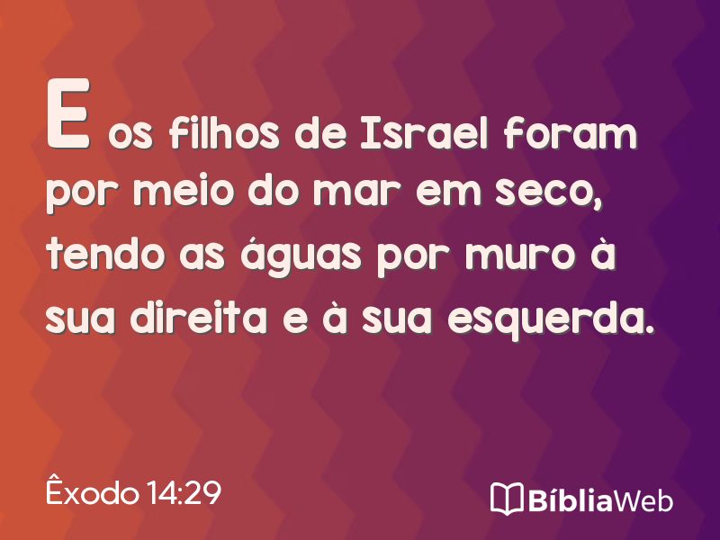 Êxodo 14:29 em imagem para compartilhar