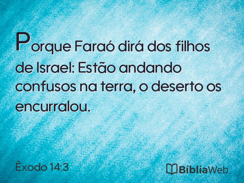 Êxodo 14:3 em imagem para compartilhar