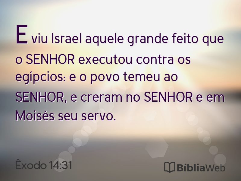 Êxodo 14:31 em imagem para compartilhar