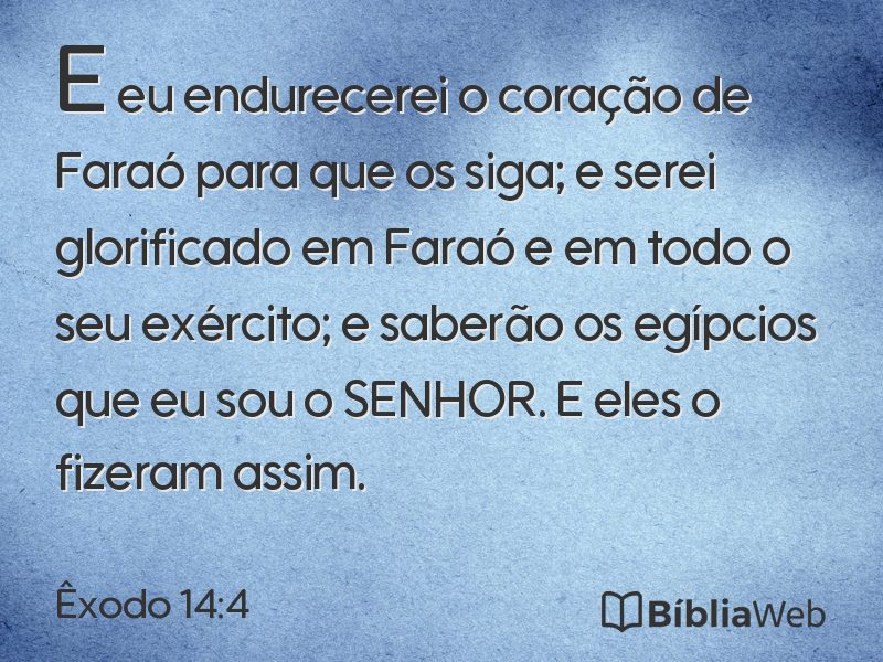 Êxodo 14:4 em imagem para compartilhar