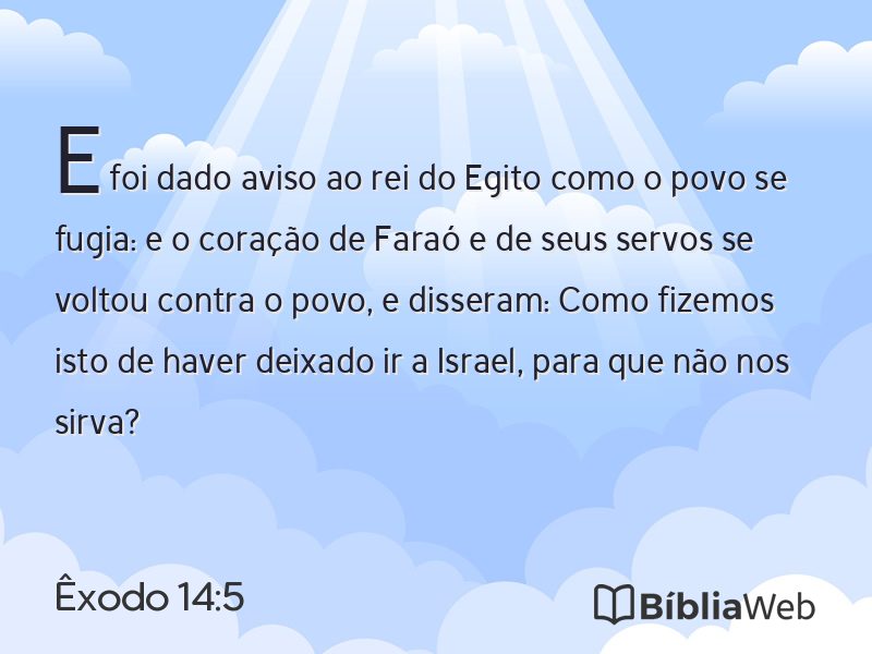 Êxodo 14:5 em imagem para compartilhar