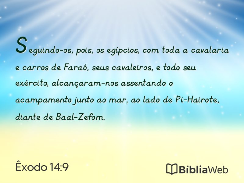 Êxodo 14:9 em imagem para compartilhar