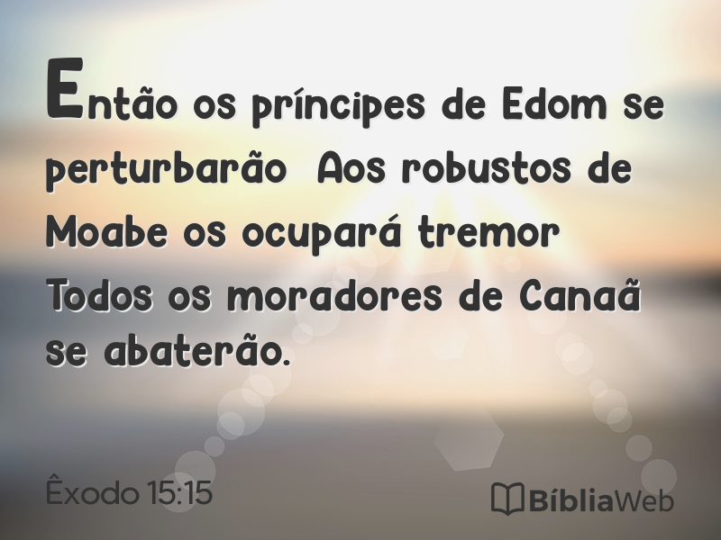 Êxodo 15:15 em imagem para compartilhar