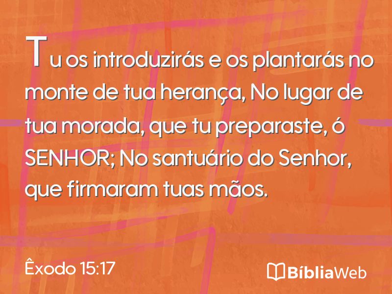 Êxodo 15:17 em imagem para compartilhar
