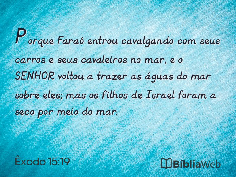 Êxodo 15:19 em imagem para compartilhar