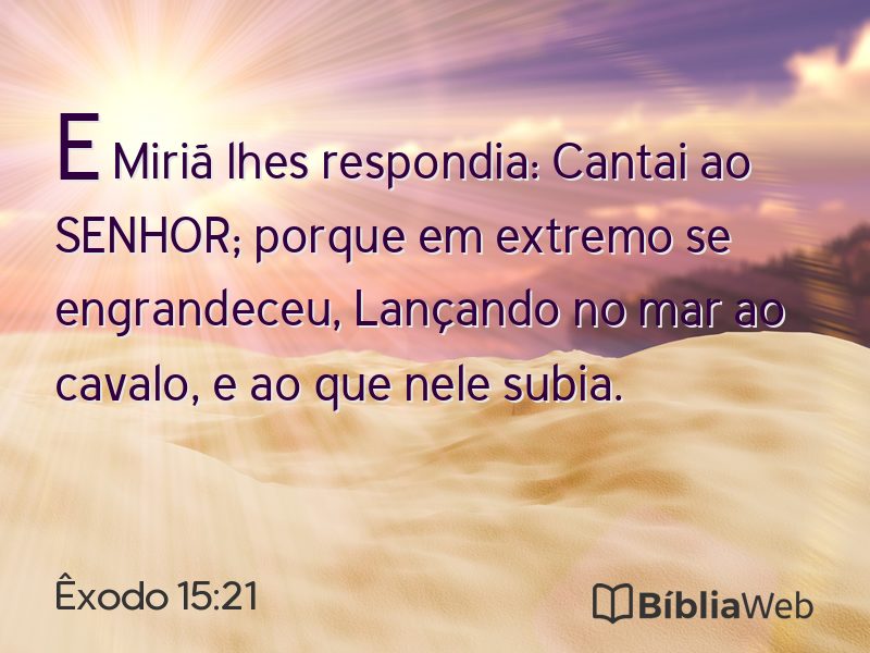 Êxodo 15:21 em imagem para compartilhar