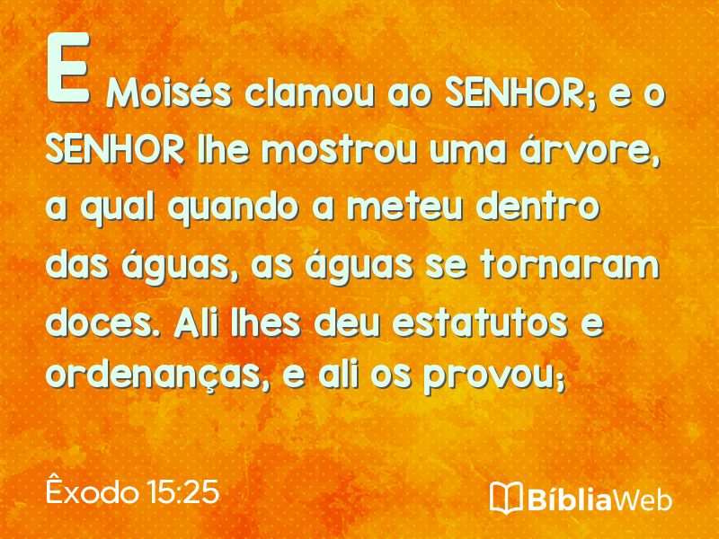 Êxodo 15:25 em imagem para compartilhar