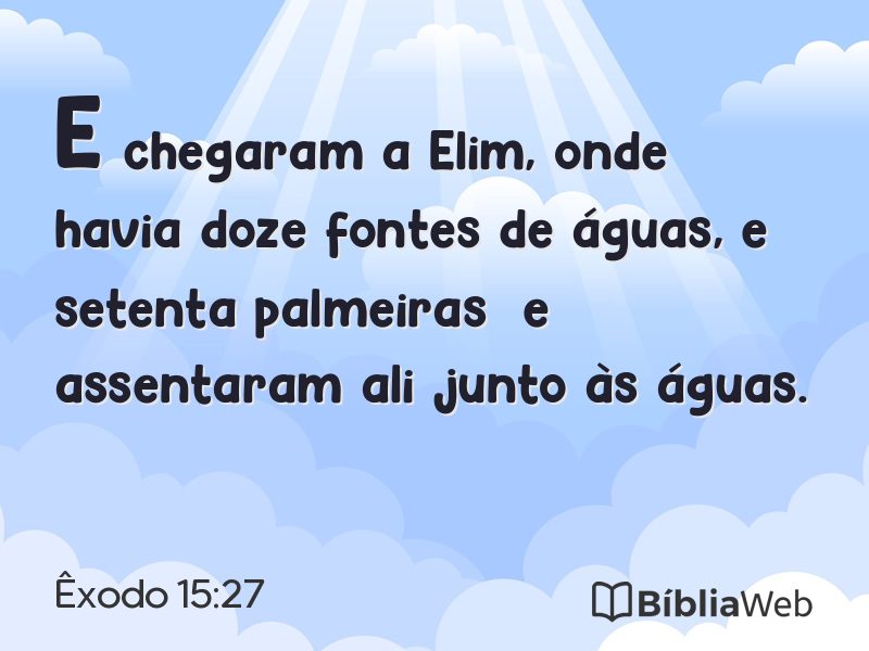 Êxodo 15:27 em imagem para compartilhar