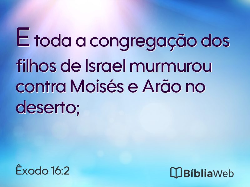 Êxodo 16:2 em imagem para compartilhar