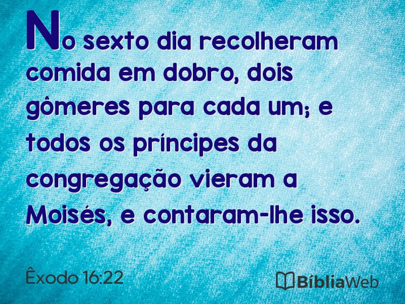 Êxodo 16:22 em imagem para compartilhar