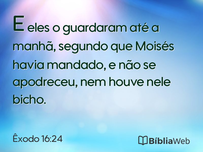 Êxodo 16:24 em imagem para compartilhar