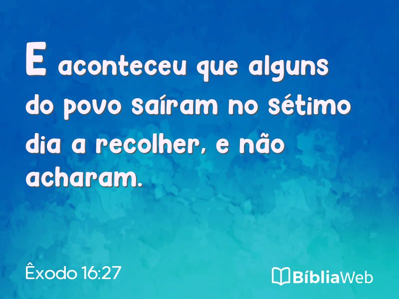 Êxodo 16:27 em imagem para compartilhar