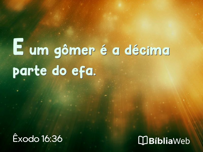 Êxodo 16:36 em imagem para compartilhar