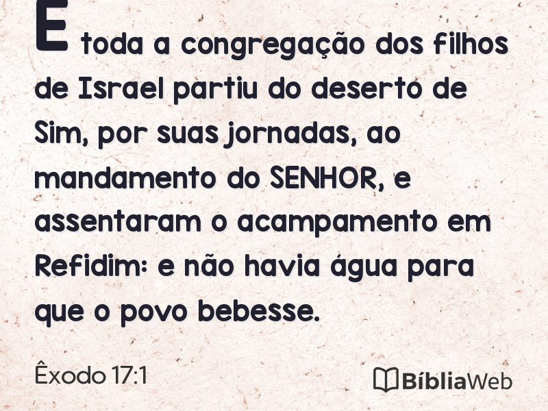 Êxodo 17:1 em imagem para compartilhar