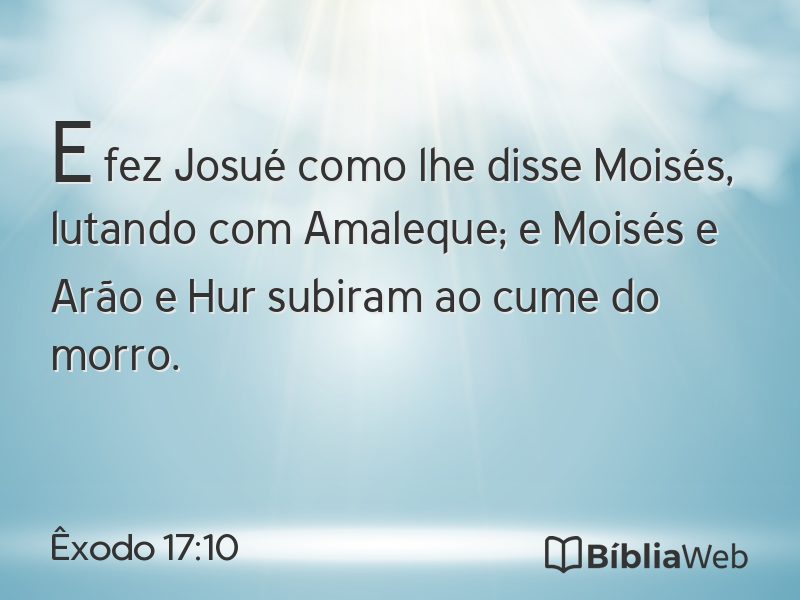 Êxodo 17:10 em imagem para compartilhar