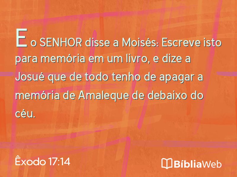 Êxodo 17:14 em imagem para compartilhar