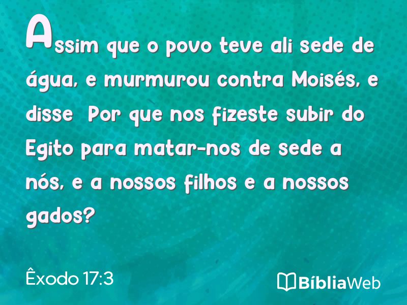Êxodo 17:3 em imagem para compartilhar