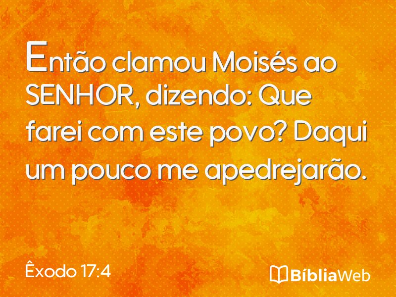 Êxodo 17:4 em imagem para compartilhar