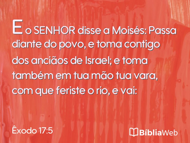 Êxodo 17:5 em imagem para compartilhar