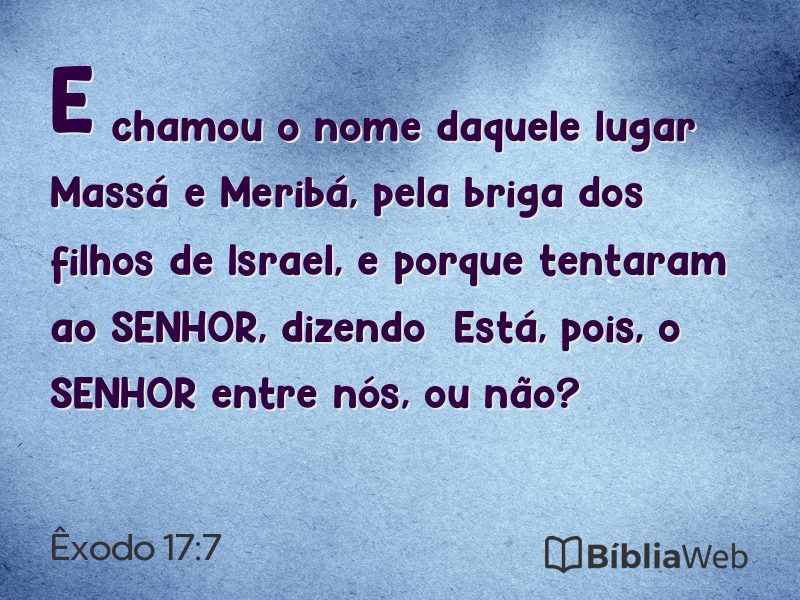 Êxodo 17:7 em imagem para compartilhar