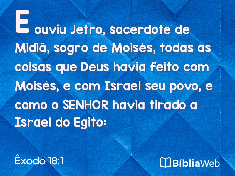 Êxodo 18:1 em imagem para compartilhar