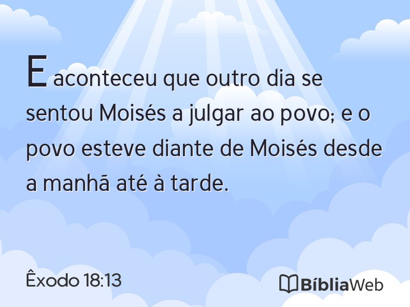 Êxodo 18:13 em imagem para compartilhar