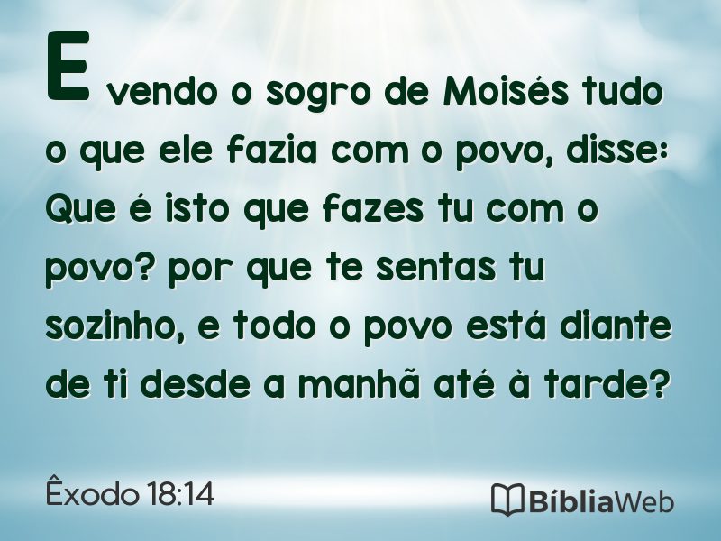 Êxodo 18:14 em imagem para compartilhar