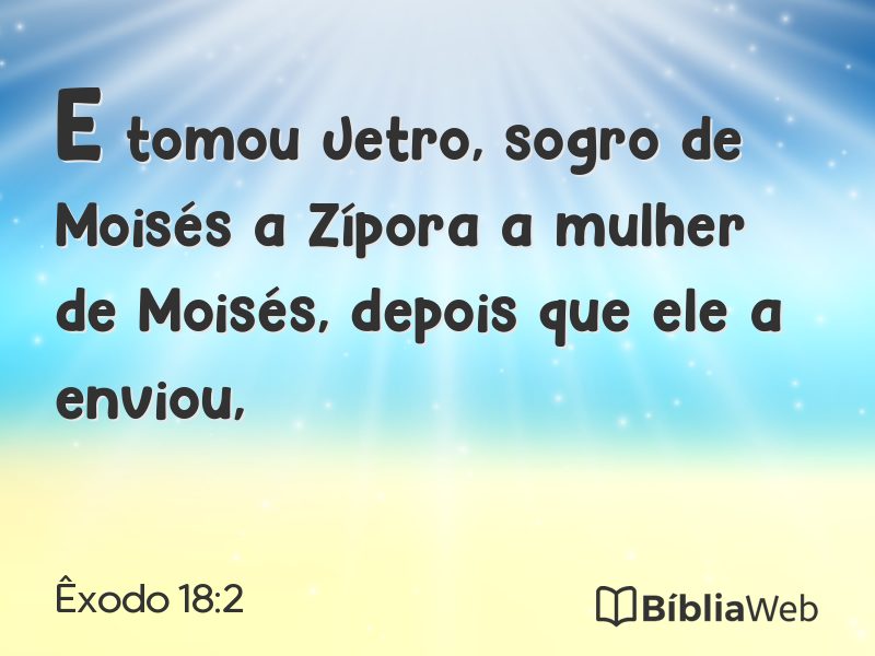 Êxodo 18:2 em imagem para compartilhar