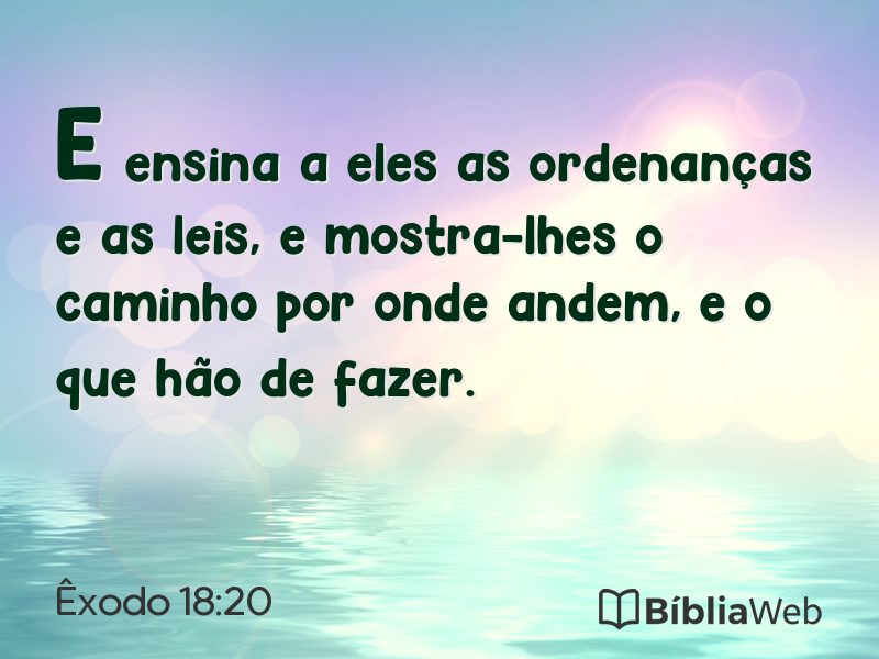 Êxodo 18:20 em imagem para compartilhar