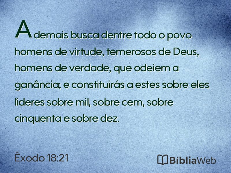 Êxodo 18:21 em imagem para compartilhar